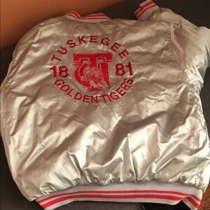 SOLD!! Tuskegee Golden Tigers Silver Bomber Jacket